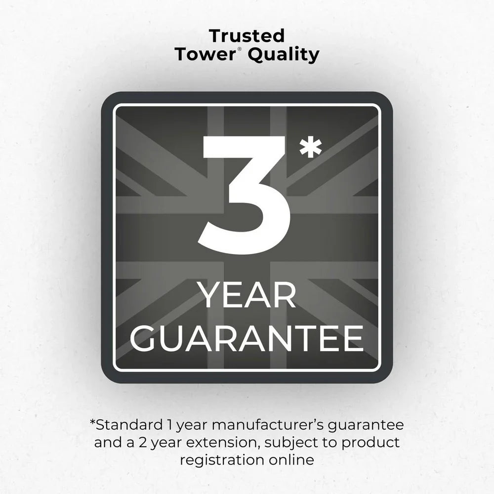 Tower T17190 Vortx 11L Dual Layer Air Fryer - Black with Chrome Trim