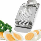 Heavy Duty Stainless Steel Metal Egg Slicer 14 x 8 cm – Durable Manual Boiled Egg Cutter for Perfect Even Slices – Kitchen Tool for Eggs, Mushrooms, Soft Fruits & Salad Preparation